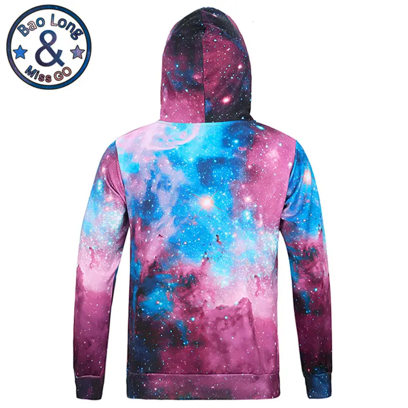 Stylish Long Sleeve 3D Print Star Sky Pattern Hoody Sweatershirts With Hat Pullover Sport Wear L6023 2