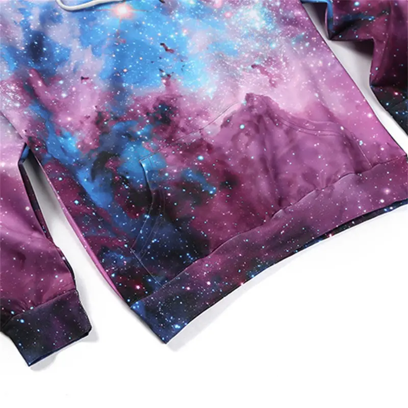 Stylish Long Sleeve 3D Print Star Sky Pattern Hoody Sweatershirts With Hat Pullover Sport Wear L6023 5