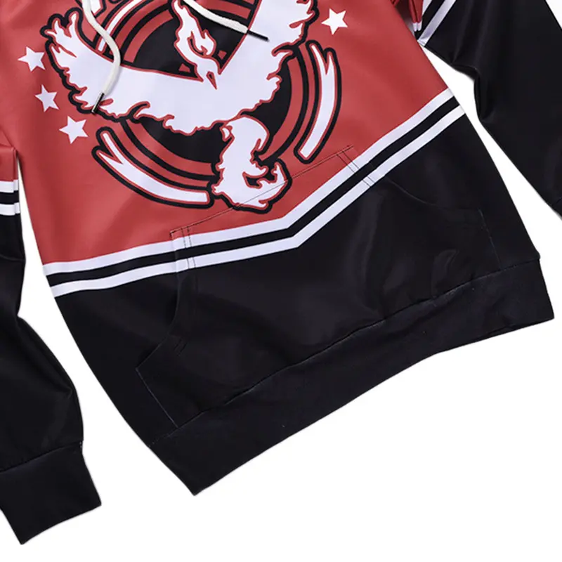 Stylish Long Sleeve 3D Print Valor Emblem Pattern Hoody Sweatershirts With Hat Pullover Sportwear L6033 5
