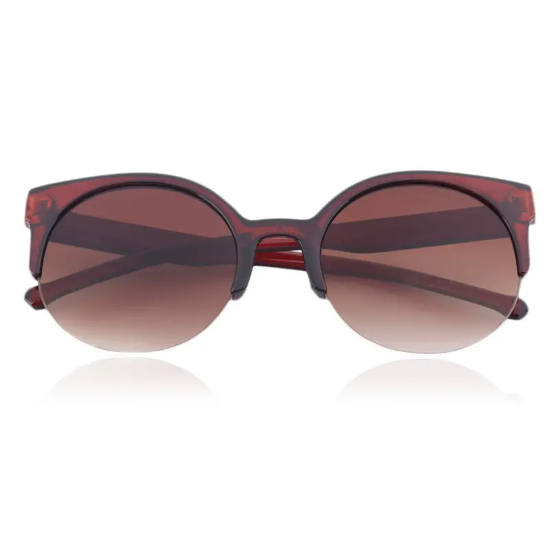 Stylish Spectacle Retro Cat Eye Round Half Frame Sunglasses Outdoor Driving Goggles 1