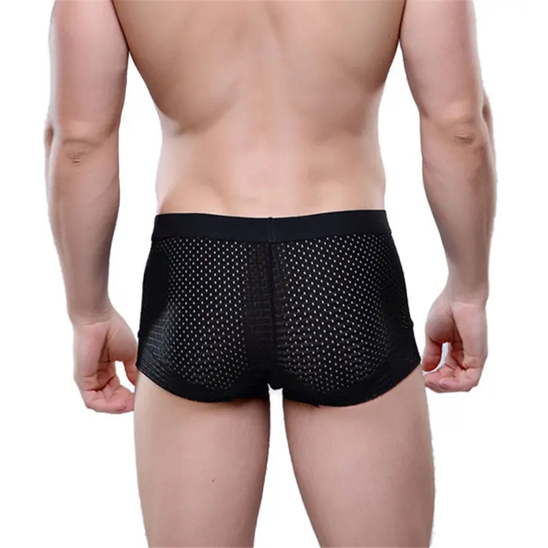 Stylish Xl3xl Mens Meryl Underwear Sexy Mesh Boxer Breathable Underpants For Man 6