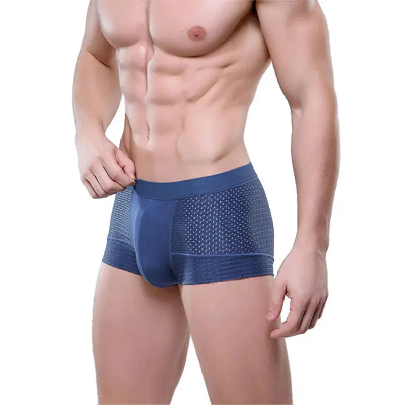 Stylish Xl3xl Mens Meryl Underwear Sexy Mesh Boxer Breathable Underpants For Man 7