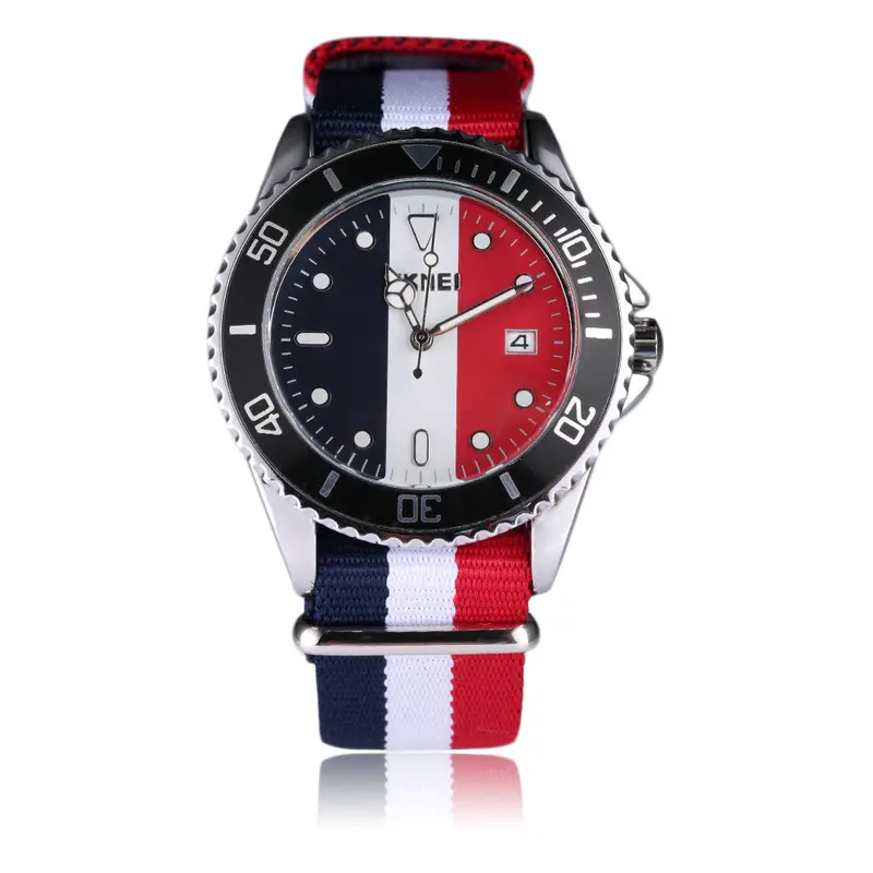 Stylishluxury 30M Waterproof Casual Sports Military Watch Nylon Watchband Quartz Auto Date Watch Masculino Relojes 1