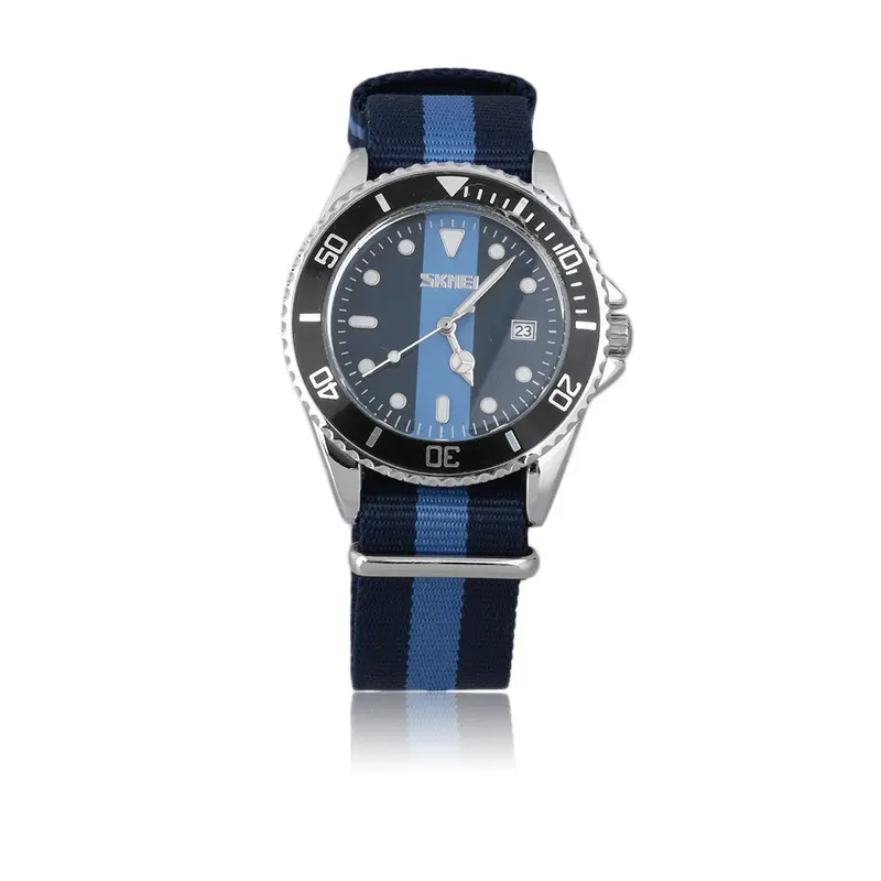 Stylishluxury 30M Waterproof Casual Sports Military Watch Nylon Watchband Quartz Auto Date Watch Masculino Relojes 2