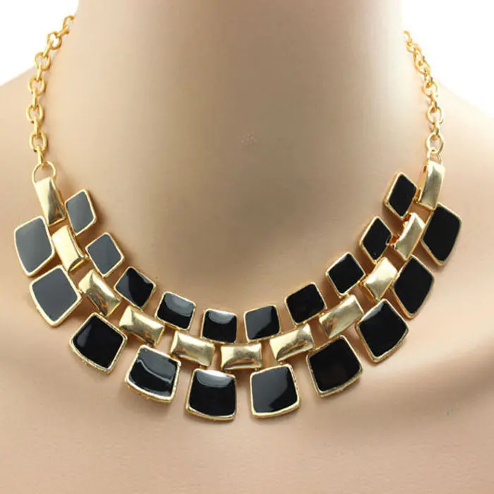 Super Able Hollow Out Enamel Punk Statement Alloy Necklaces Gift & Feida 2