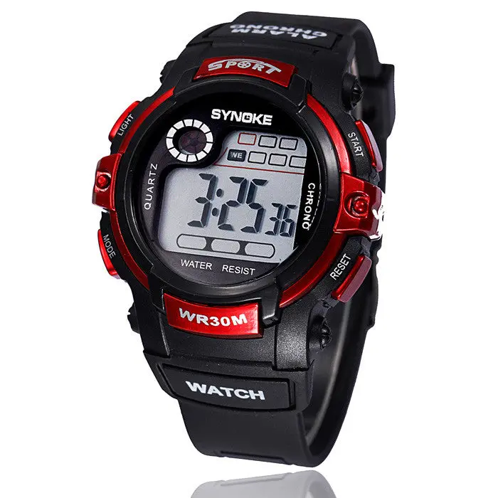 Super Boys Sport Watches Led Quartz Alarm Date Waterproof Digital Wristwatch For Cool Teenagers Promotional Gifts 1