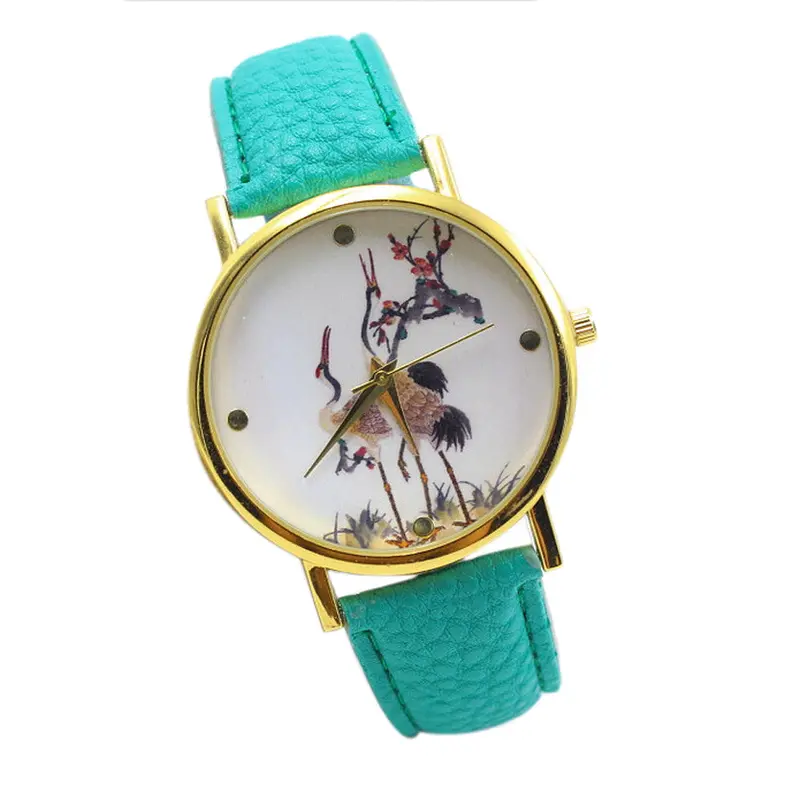 Super Deal Animal Pattern Watches Women Girl Leather Band Quartz Vogue Wrist Watches Kids Hour Relojes Relogio Feminino 1