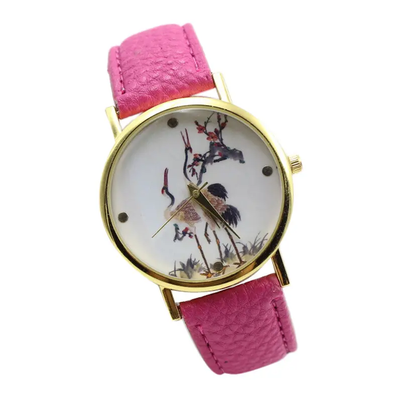 Super Deal Animal Pattern Watches Women Girl Leather Band Quartz Vogue Wrist Watches Kids Hour Relojes Relogio Feminino 4