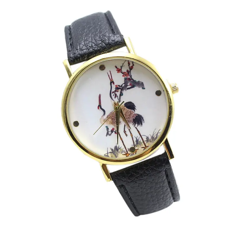Super Deal Animal Pattern Watches Women Girl Leather Band Quartz Vogue Wrist Watches Kids Hour Relojes Relogio Feminino 6