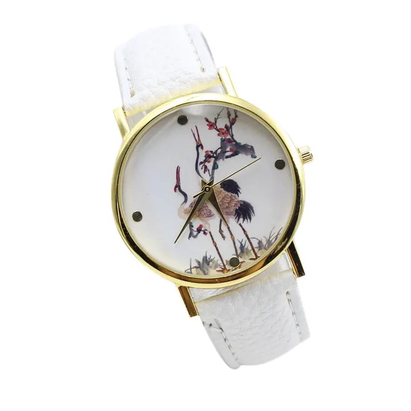 Super Deal Animal Pattern Watches Women Girl Leather Band Quartz Vogue Wrist Watches Kids Hour Relojes Relogio Feminino 7