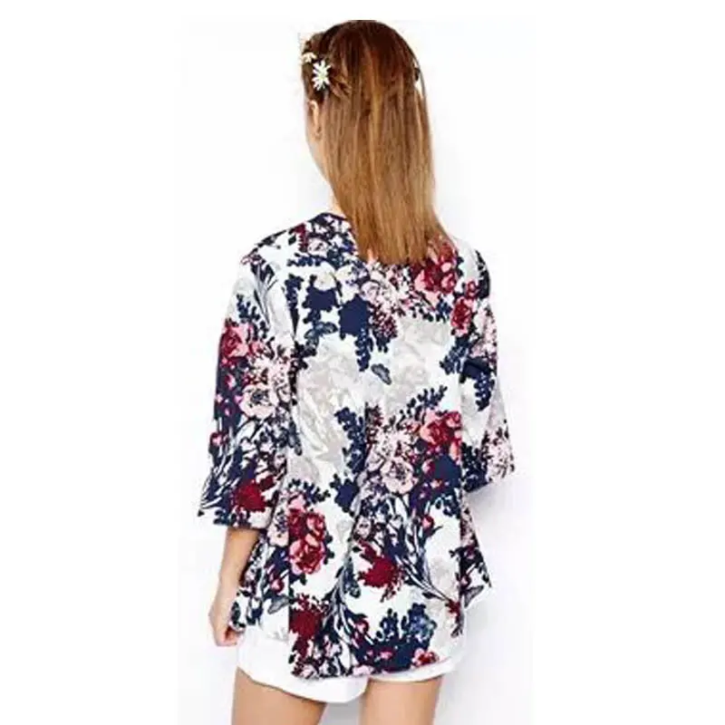 Super Deal Sexy Tops Women's Printed Chiffon Kimono Outwear Casual Tops Party Slim Clothes 2