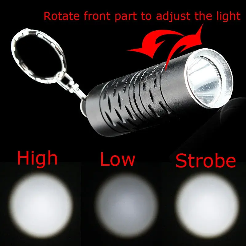 Super Deals, Key Chain Ultra Mini 2000Lm Cree Xm-L T6 Led 3-Mode Keychain Flashlight Torch Chaveiro Fast Shipping Feida 1