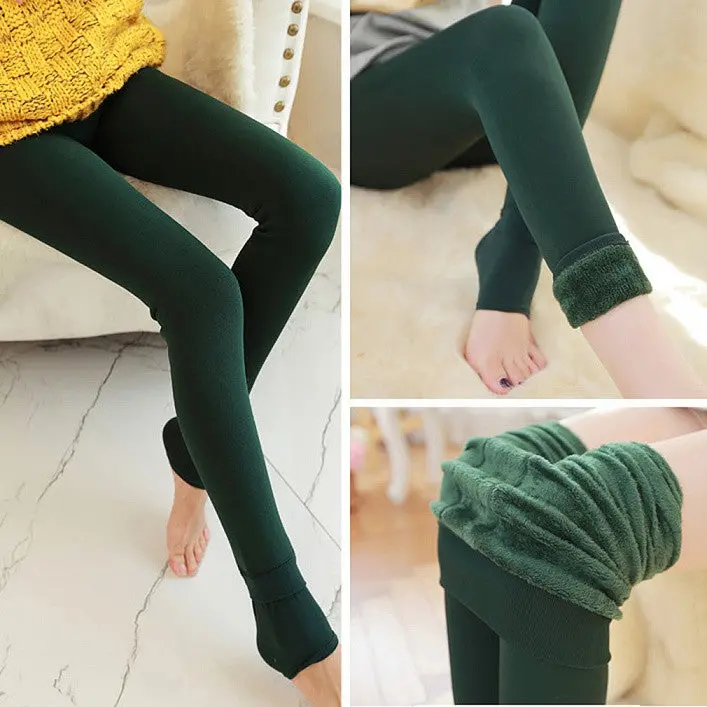 Super Elastic Thickening Velvet Leggings Trouserswarmcasual Knitted Cashmere Leggings Pants 7