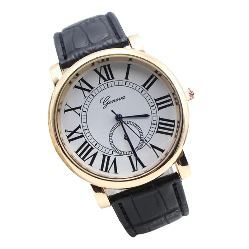 Super Quality Watches Women Men Watch Sport Casual Relogio Round Dial Faux Leather Quartz Men's Wrist Watch 1
