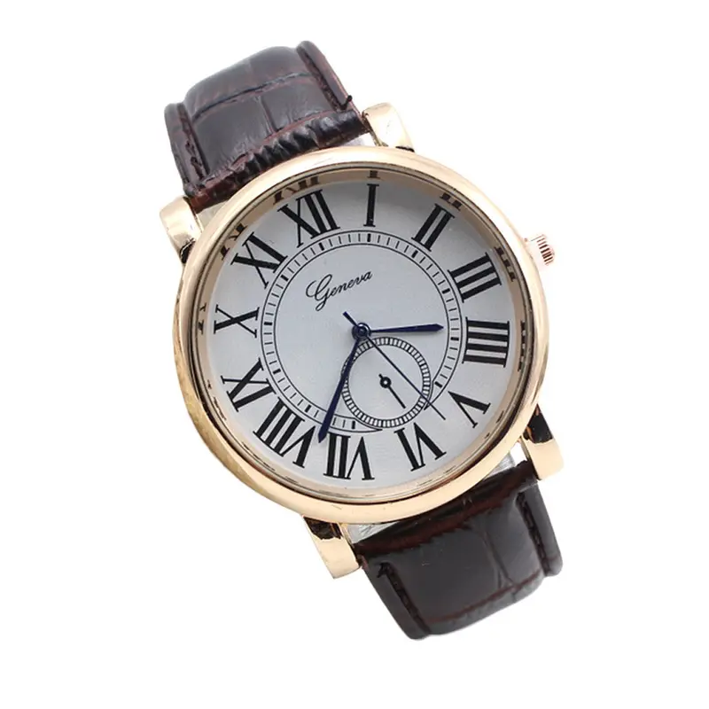 Super Quality Watches Women Men Watch Sport Casual Relogio Round Dial Faux Leather Quartz Men's Wrist Watch 2
