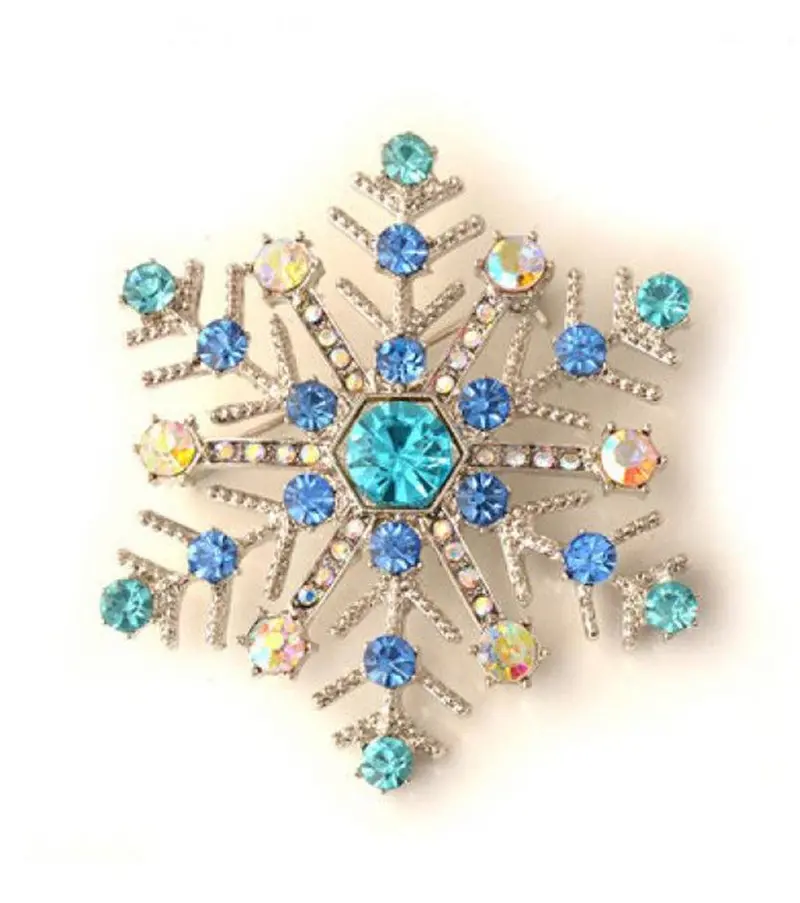 Susenstoen Christmas Gifts Brooches For Women Snowflake Brooch Pin Brooches Brooch For Scarf Fast Shipping Feida 1