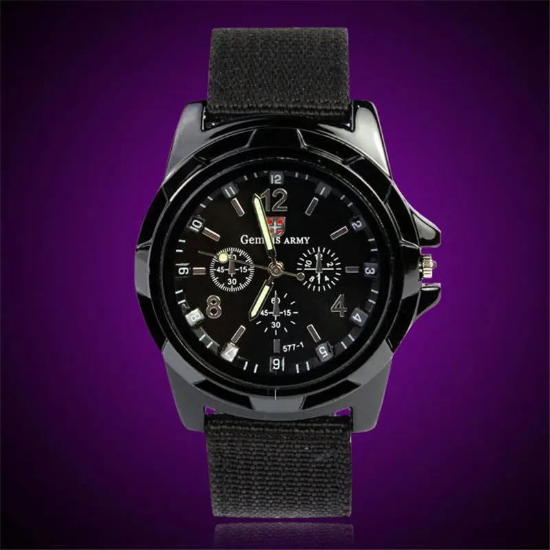 Susenstone Quartz Wristwatch Casual Watch Gemius Army Racing Force Military Sport Men Officer Fabric Band Watch Relogio 1