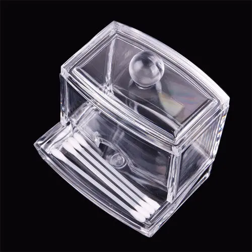 Swab Acrylic Cotton Storage Box Cosmetic Stick Holder Oganizer Rangement 47335 1