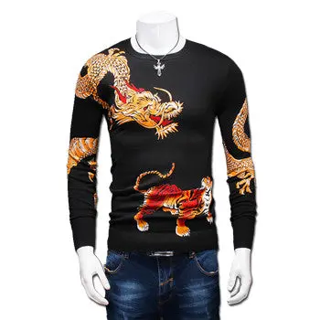 Sweaters And Pullovershombre Casual Slim Fit Long Sleeved O Neck Knitted Sweaters Pullovers 1