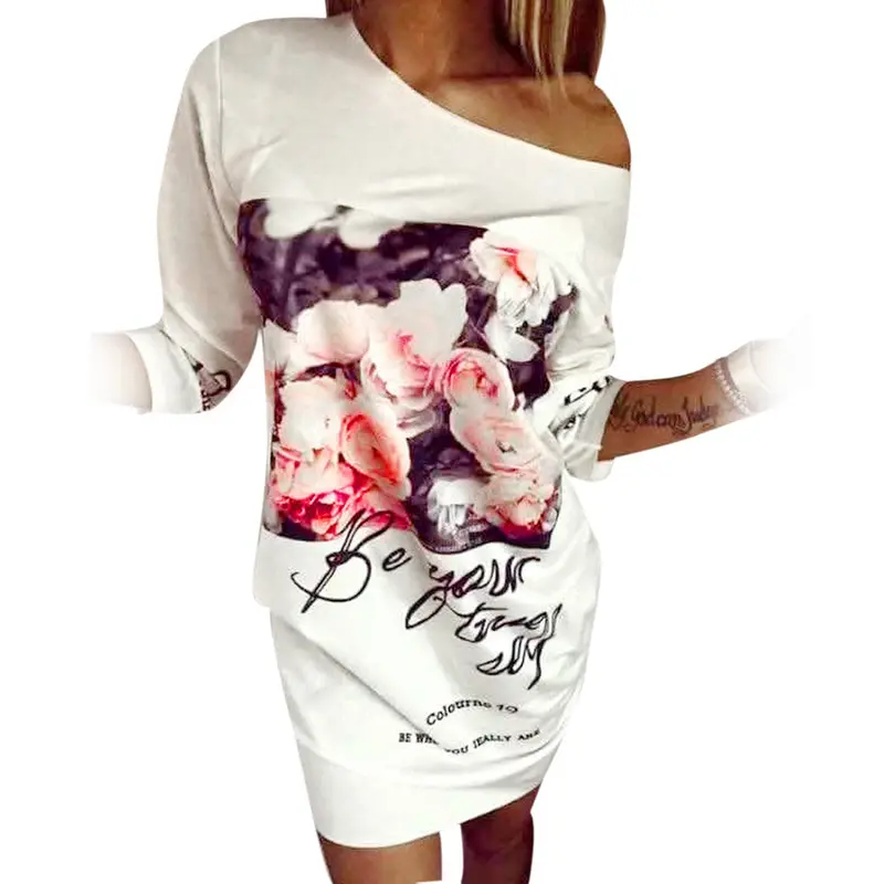 Sweet Dress Sale Clothing For Women Style Floral Print Mini Casual Street Dress Feida 1