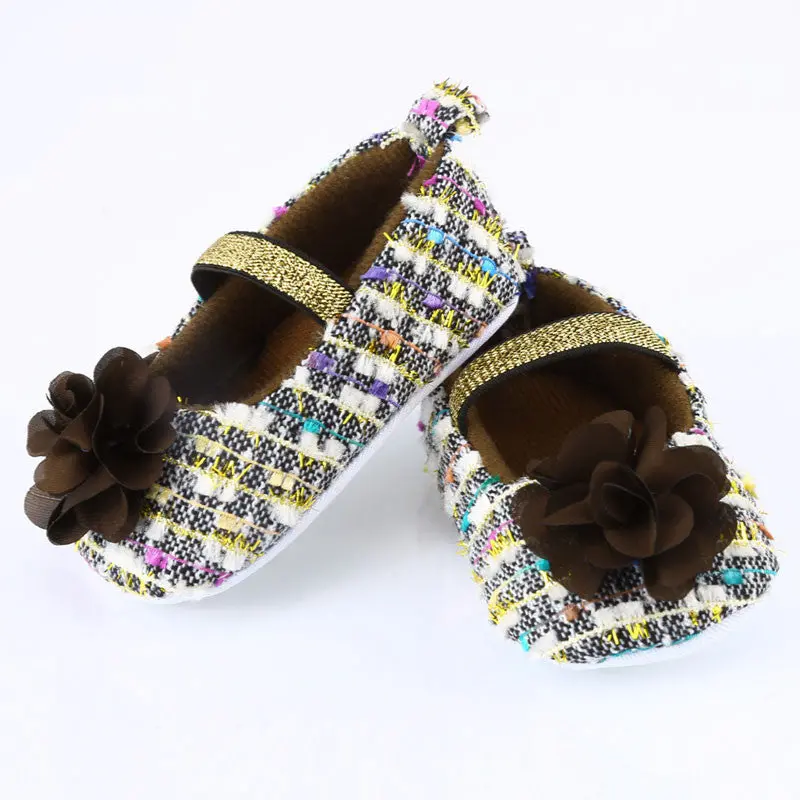 Sweet Flower Prewalker Baby Crib Shoes Toddler Girl St Sole Born Comfy Outdoor Baby Shoes 0-18 Months 1
