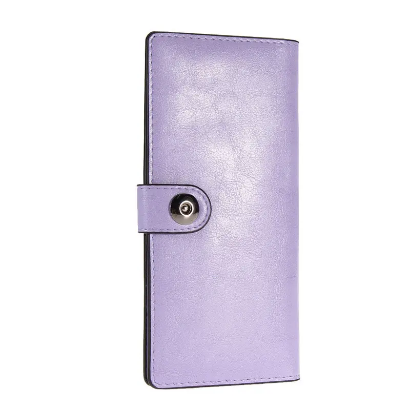 Sweet Ladies Soft Pu Long Purse Wallet 12 Card Slots Holder Snap Button Hasp Long Purses Po Slot 1