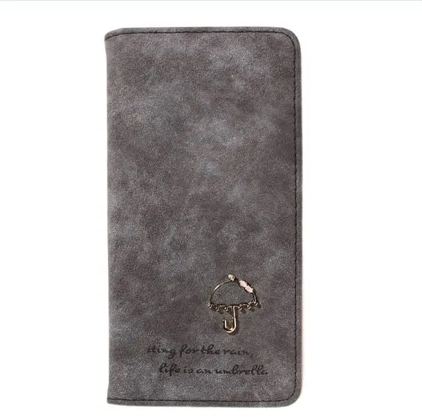 Sweet Umbrella Ladies Wallet Long Purse 12 Cards Holder Protector 7 Colors Fashion New Wallets Purses 1