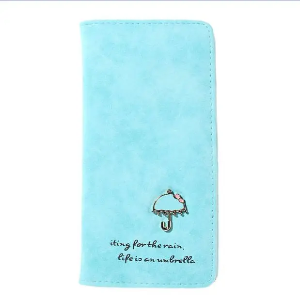 Sweet Umbrella Ladies Wallet Long Purse 12 Cards Holder Protector 7 Colors Fashion New Wallets Purses 5