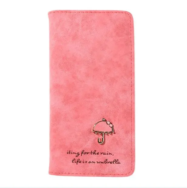 Sweet Umbrella Ladies Wallet Long Purse 12 Cards Holder Protector 7 Colors Fashion New Wallets Purses 6
