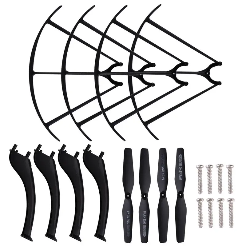 Syma X5hw X5hc Spare Parts 4X Main Propeller + 4X Propeller Protectors + 4X Ling Skids + 8Xscrews For Rc Quadcopter Drone 1