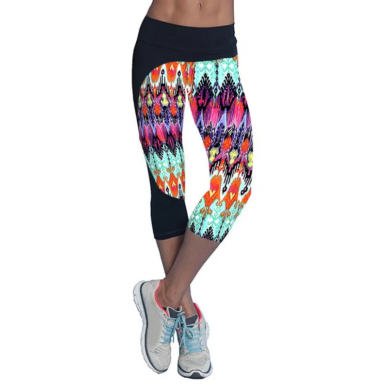 Szie Xl Lcasual Women Pants Skinny Slim High Waist Pants Pants Printed Stretch Cropped Leggings Trousers 5