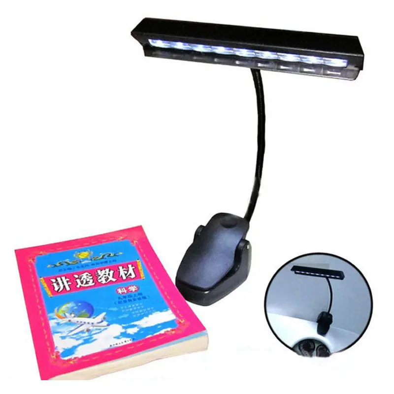 Table Lamp 9 Led Clip Light Orchestra Arm Flexible Music Stand Adapter Book Reading Lamp 50582 1