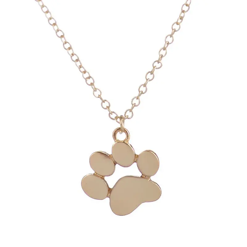 Tassut Cat Dog Paw Print Animal Necklace Pendant Long Cute Delicate Statet Necklace Party 10Pcs-N191 1