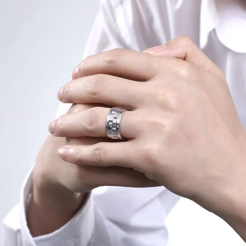 Tgr009-A Fashion Titanium Steel Ring Jewelry Punk Stainless Steel Ring For Men Brand Jewelry Engagement Male Jewelry Gift 2