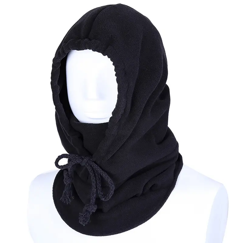 Thicker Fleece Warm Wind Protection Face Mask Scarf Hat 2