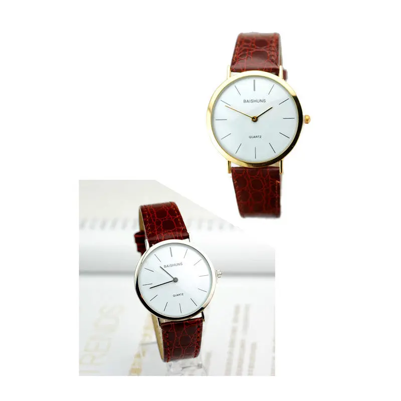 Thin Strap Watch Brown Belt Watch Watches For Men Casual Simplicity Business Formal Clocks 1