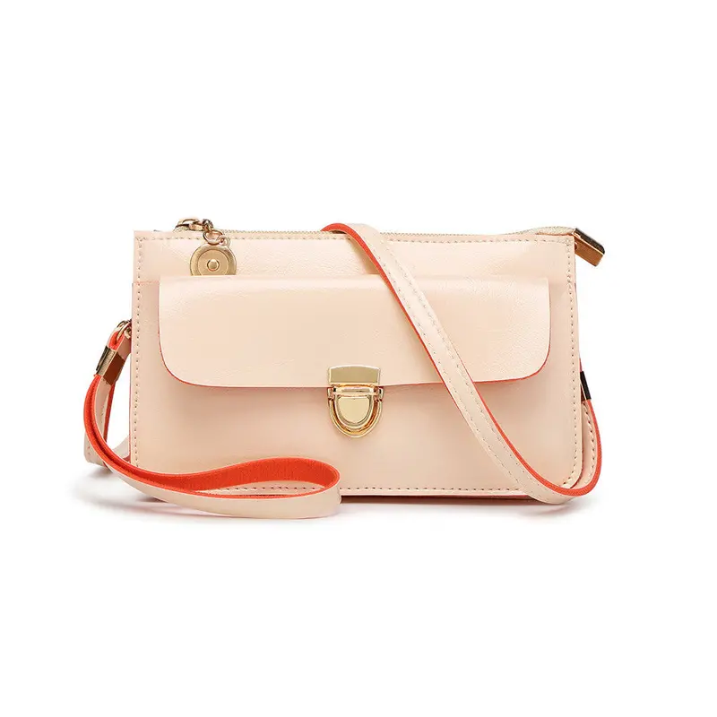 Three Layer Women Girls Hbag Shoulder Zipper Bags Tote Card Purse Wallet Leather Messenger Bag 1