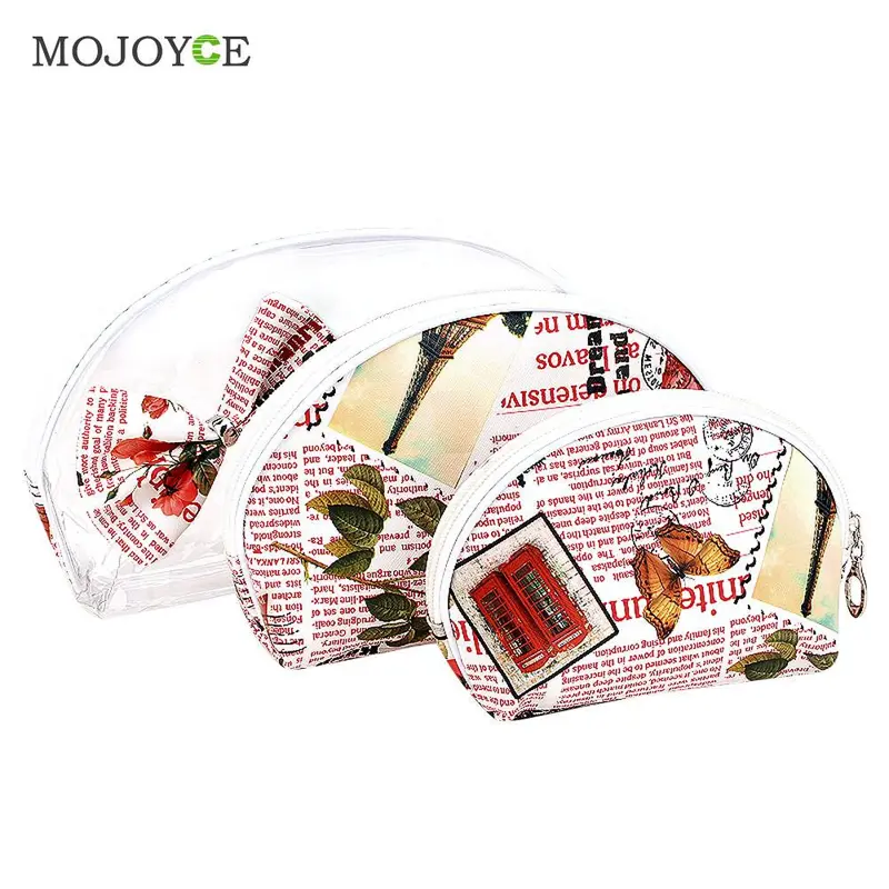 Three-Piece Transparent Thicken Pvc Waterproof Cosmetic Bag Package Make Up Bag Organizer Makeup Case Travel Cosmetic Bag 3