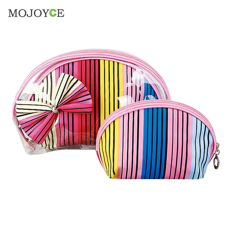 Three-Piece Transparent Thicken Pvc Waterproof Cosmetic Bag Package Make Up Bag Organizer Makeup Case Travel Cosmetic Bag 4