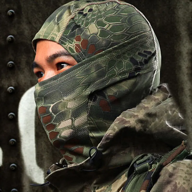 Tight Camouflage Tactical Airsoft Hunting Outdoor Paintball Motorcycle Cycling Beanies Protection Full Face Mask 1
