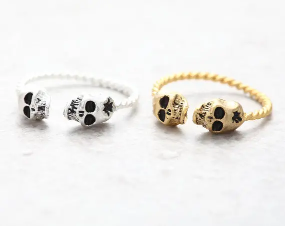 Tiny Baby Skulls Ring Unique Rings Funkystyle Midi Rings Simple Ring Jewelry 1