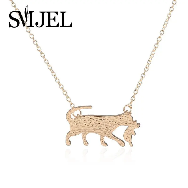 Tiny Cat Holding Her Baby Pendnats Necklaces Cat Mother's Love Necklace Bridesmaid Gift N179 1