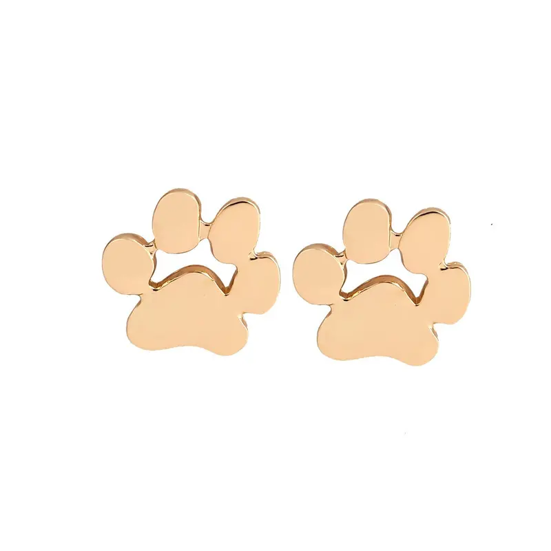 Tiny Cute Pug Earrings Cat And Dog Paw Stud Earrings 10Pcs-S124 1