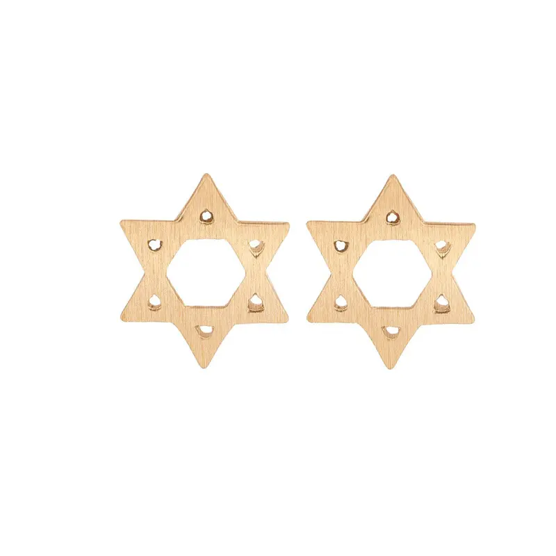 Tiny Geometric Hexagram Earrings Small Star Stud Earrings 10Pcs-S107 1