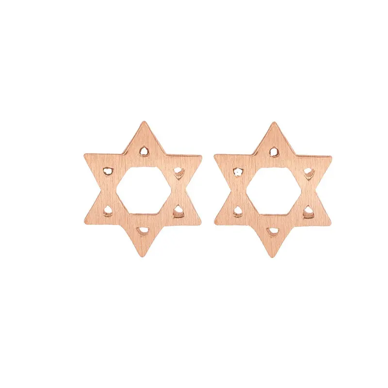 Tiny Geometric Hexagram Earrings Small Star Stud Earrings 10Pcs-S107 2