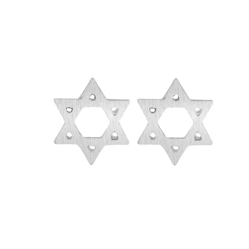 Tiny Geometric Hexagram Earrings Small Star Stud Earrings 10Pcs-S107 3