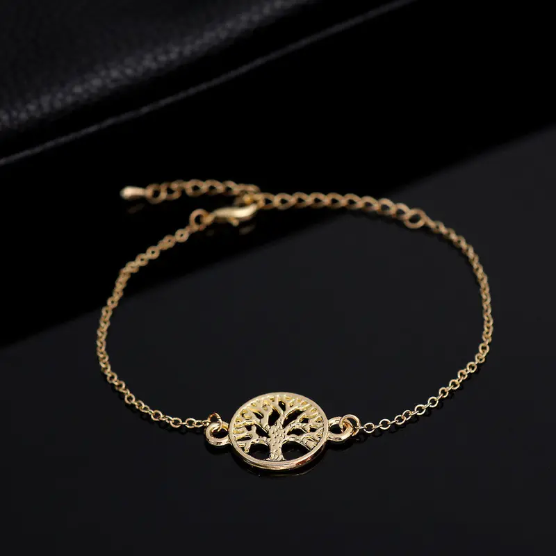 Tiny Gold Tree Of Life Bracelet Personalized Braceletsbangles Birthday Gifts B037 1