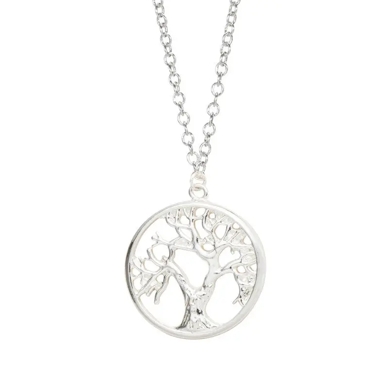 Tiny Gold Tree Of Life Necklace Tree Charm Pendantnecklace Birthday Gifts 30Pcs-N121 2