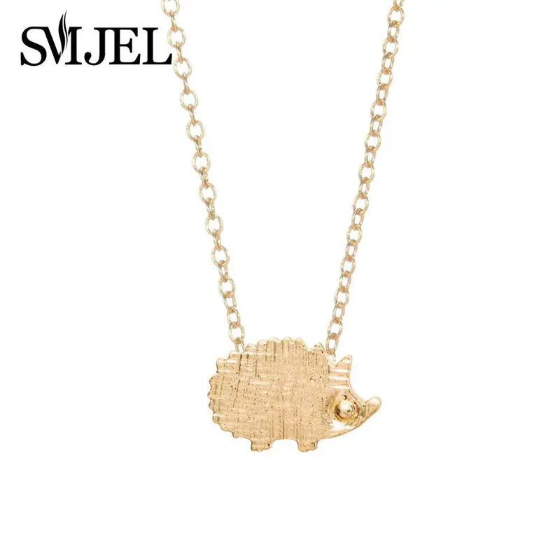 Tiny Hedgehog Necklace Delicate Animal Long Chain Necklaces Gifts N020 1