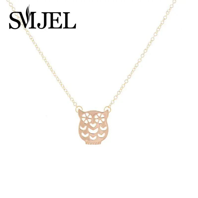 Tiny Lovely Vintage Night Owl Necklace Jewelry Cute Animal Bird Charm Necklace N072 1